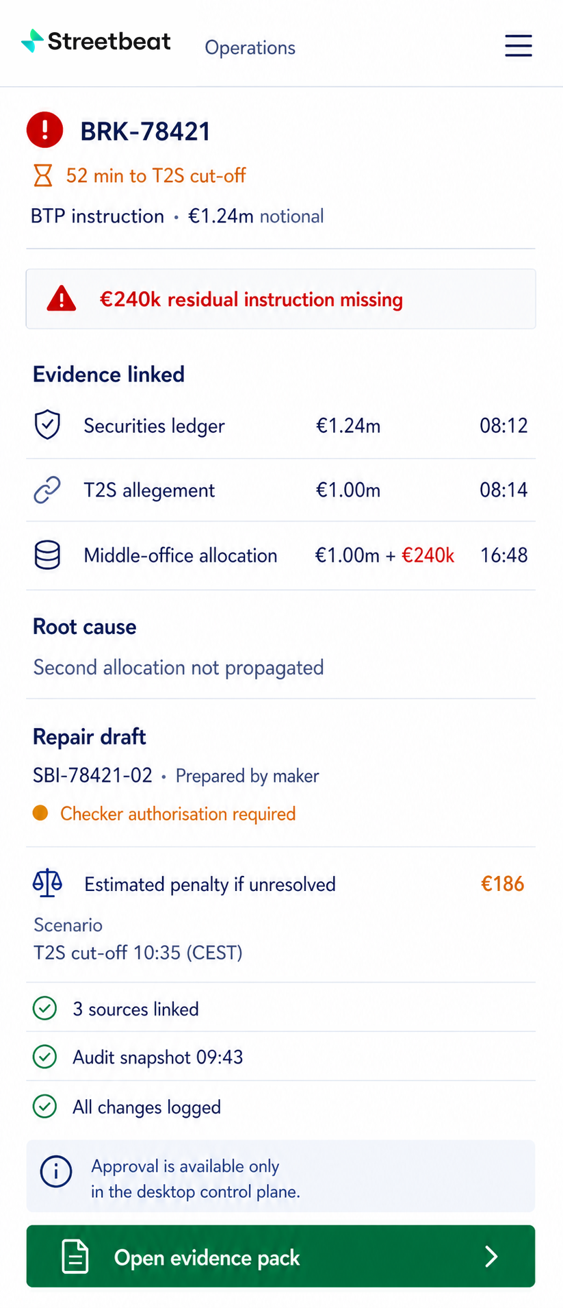 Streetbeat AI Suite for Operations interface